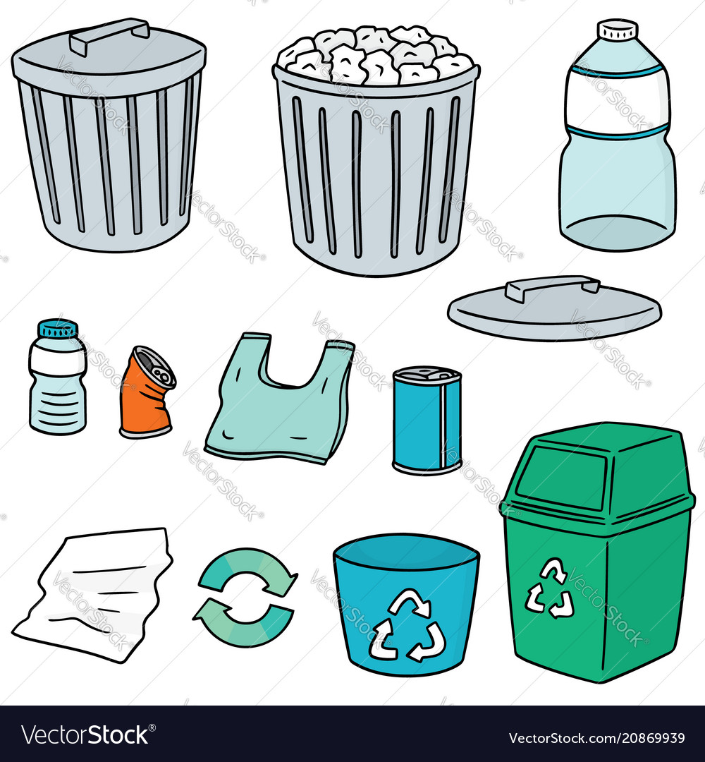 Set of recycle garbage