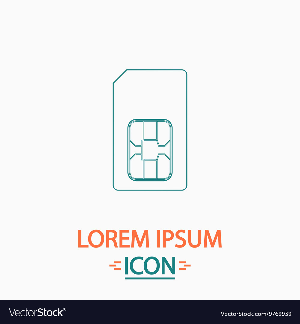 Sim card computer symbol