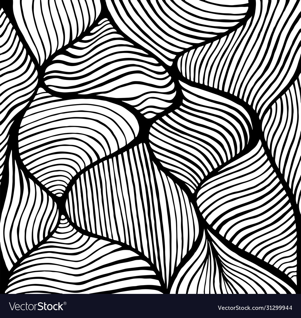 Abstract doodle decorative line art coloring page Vector Image