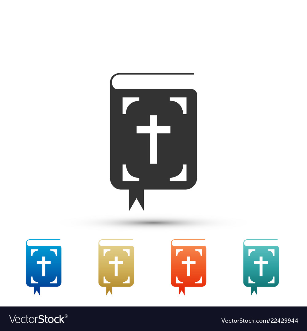 Bible book icon isolated holy sign