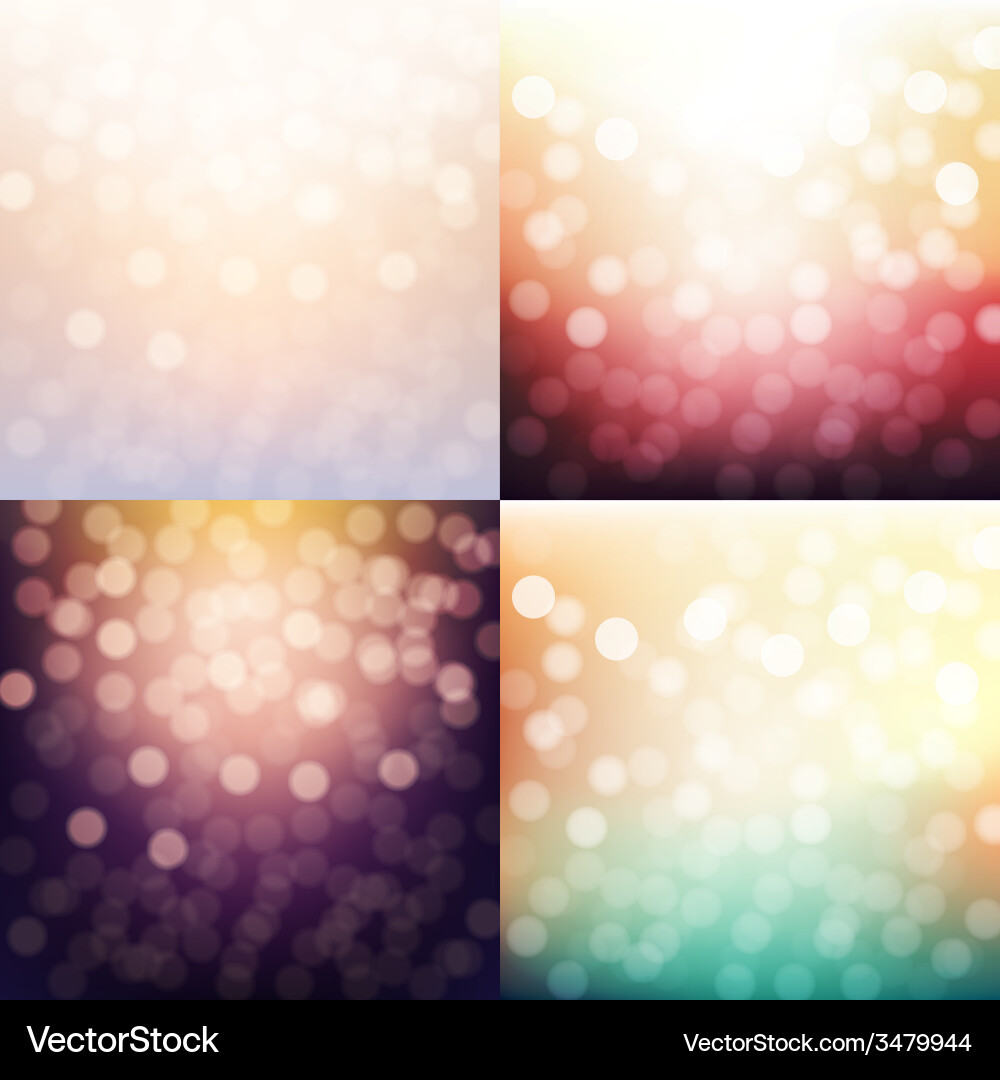 Blurred backgrounds set Royalty Free Vector Image