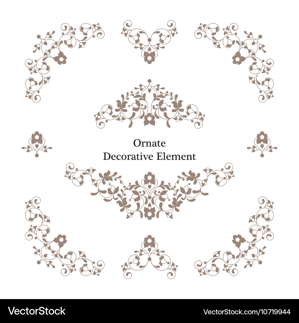 Decorative frame elegant element Royalty Free Vector Image