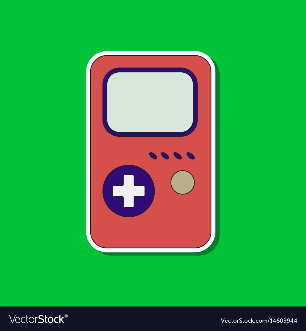 Flat icon on background game console