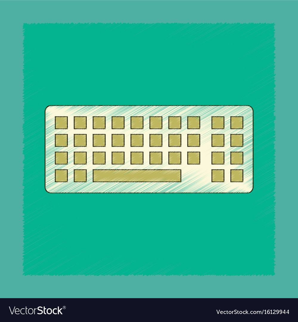 Flat shading style icon computer keyboard