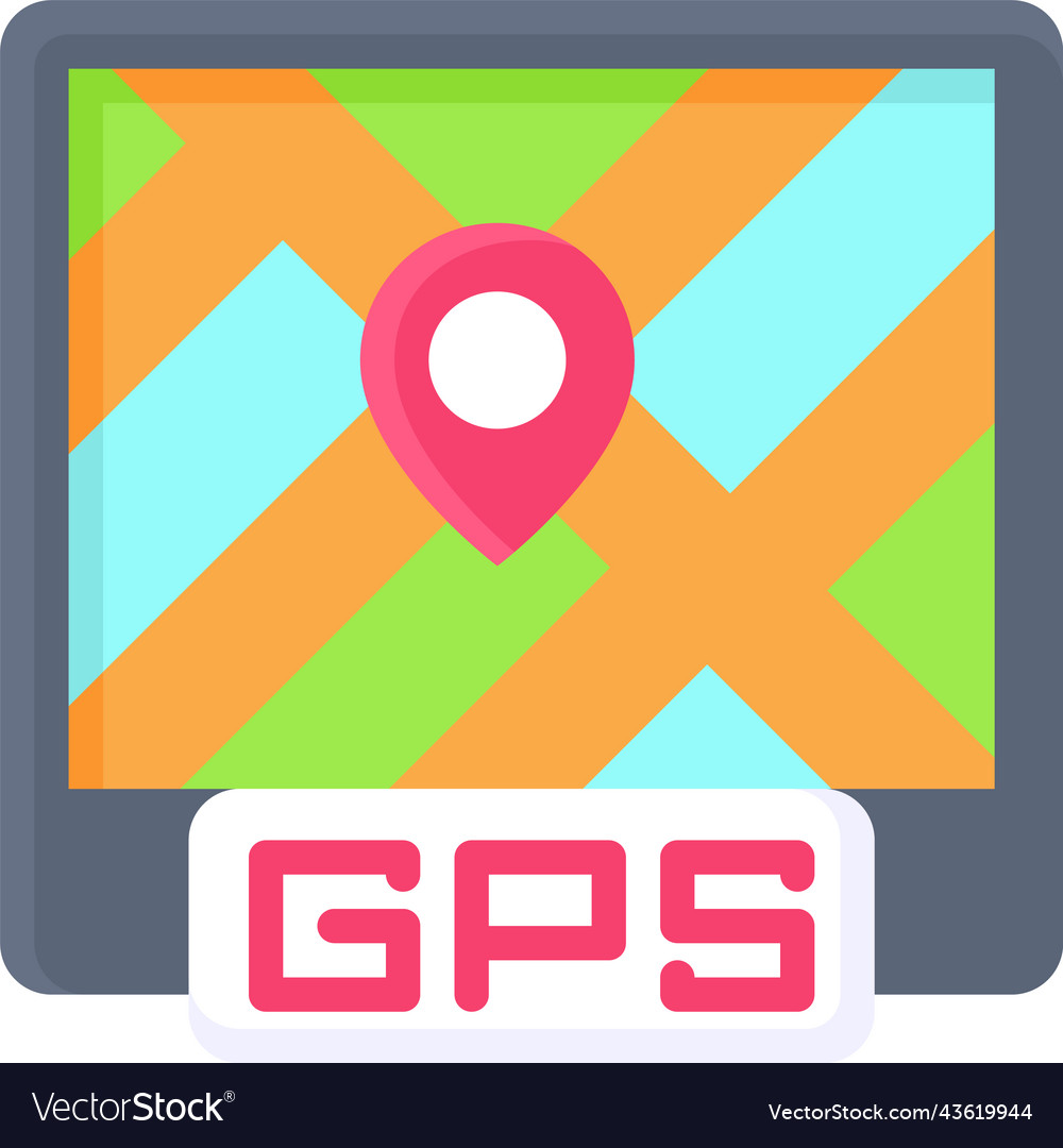 Gps on tablet icon location map and navigation