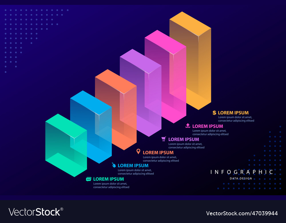 Infographic elements data visualization design vector image Infographic elements data visualization design