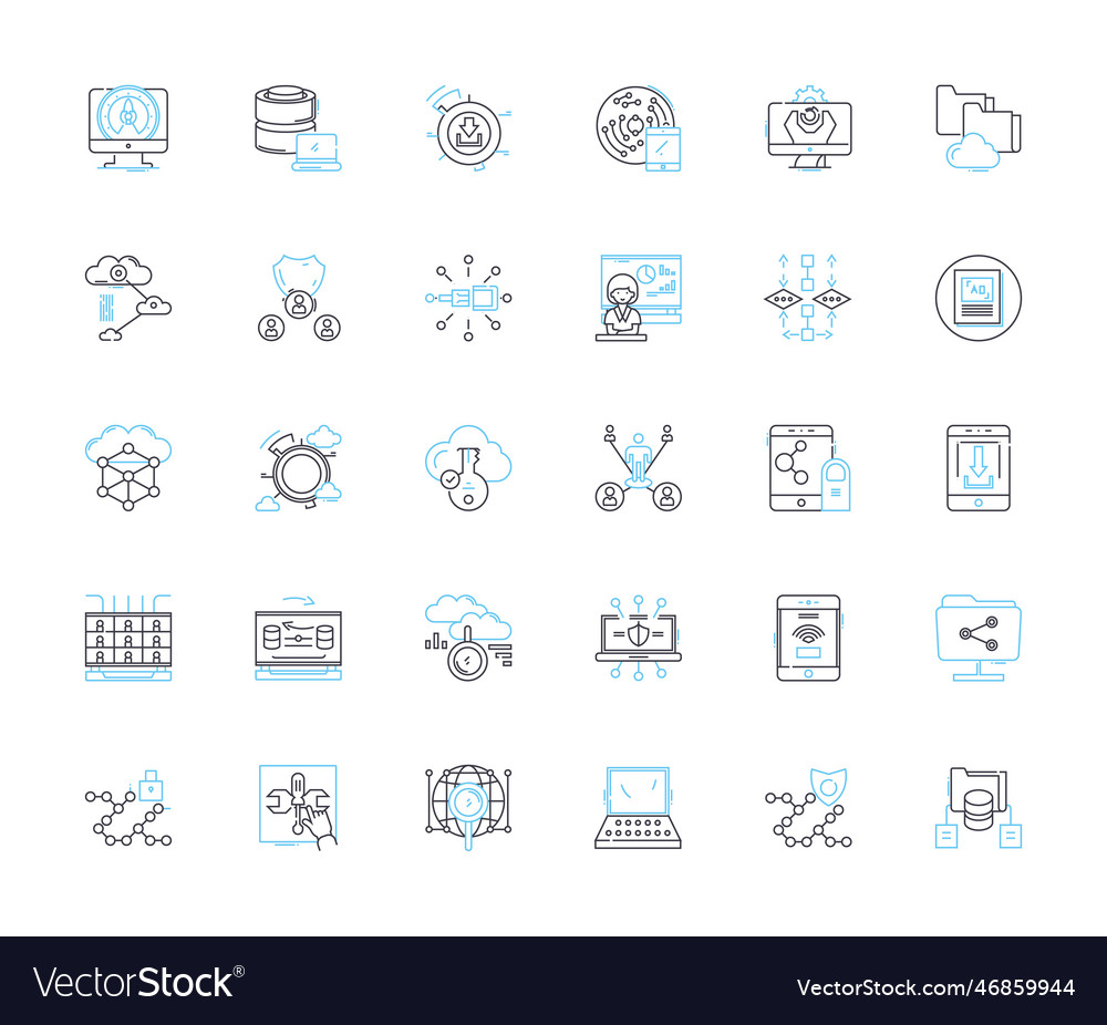 Link lineare Icons set klicken Sie auf Navigation verbinden Vector Image Link lineare Icons set klicken Sie auf Navigation verbinden