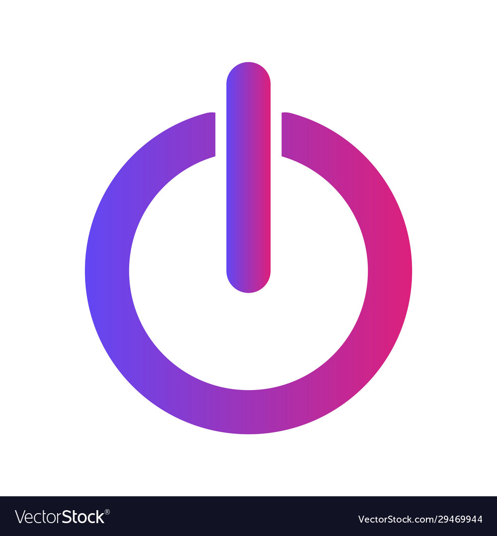Power off button icon isolated on background