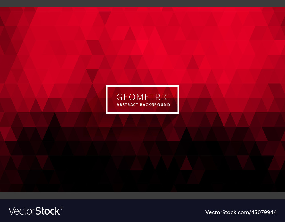 Red and black abstract triangle pattern vector image Red and black abstract triangle pattern