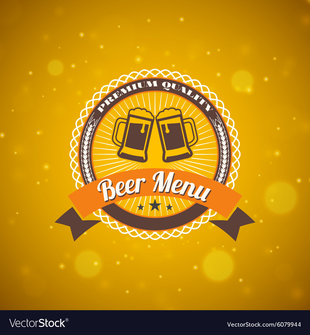 Retro design element badge logotype label for beer