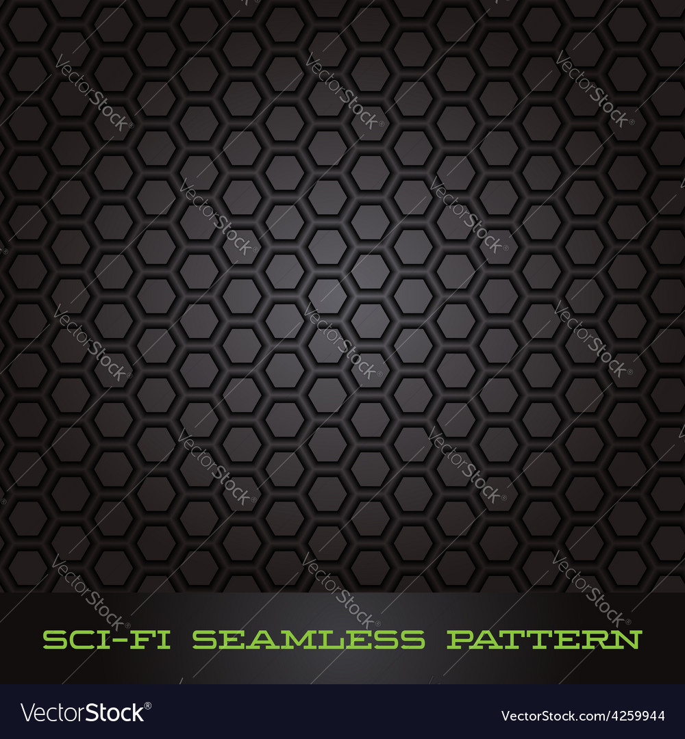 Sci-Fi Geometric Hexagon Pattern