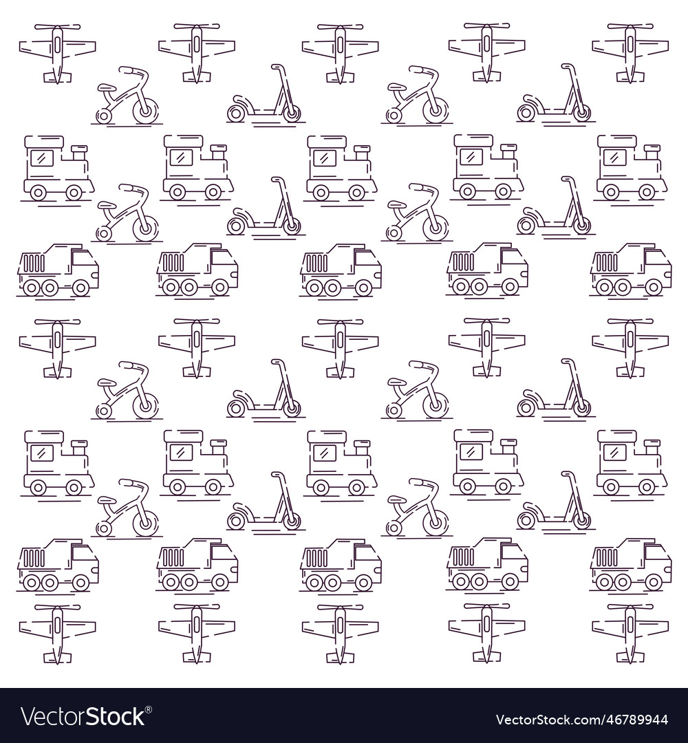 Seamless pattern background with toy icons