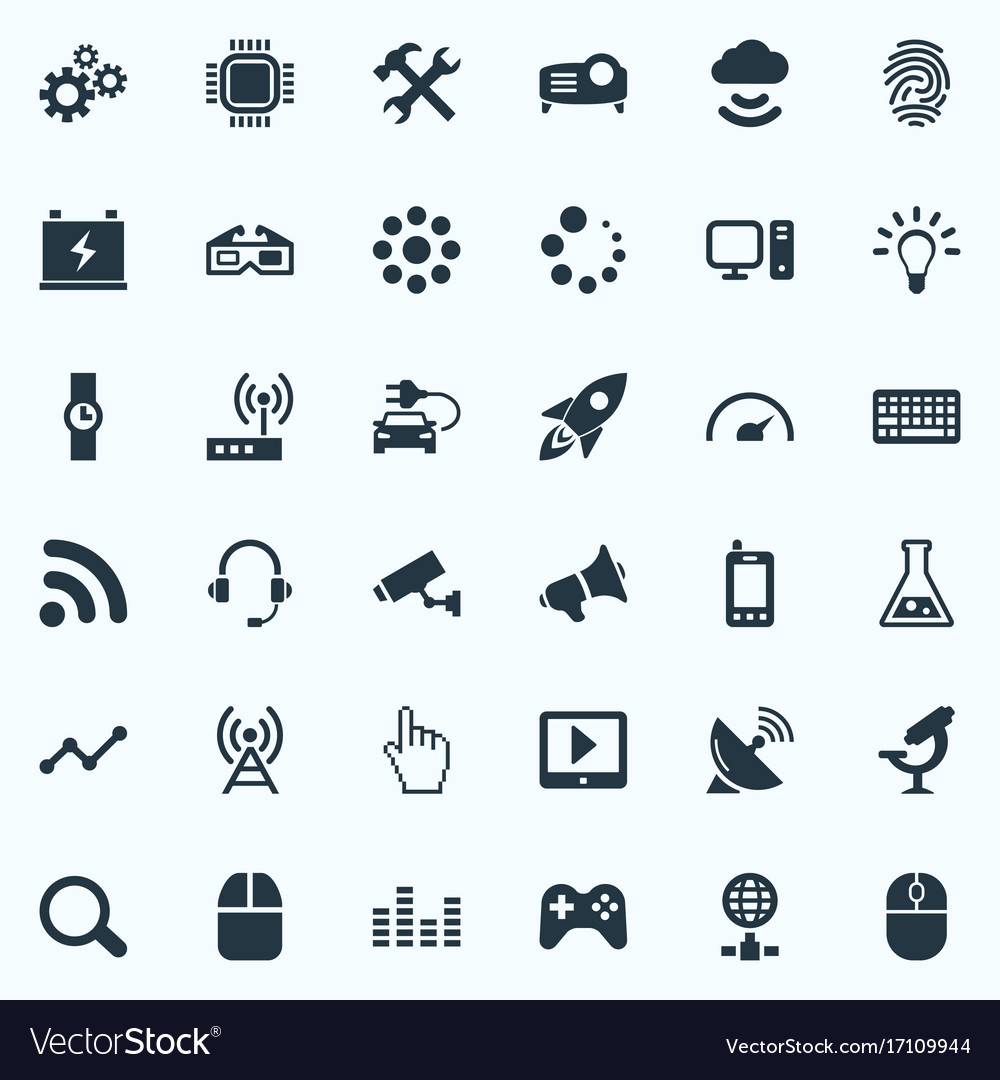 Set of simple gadget icons