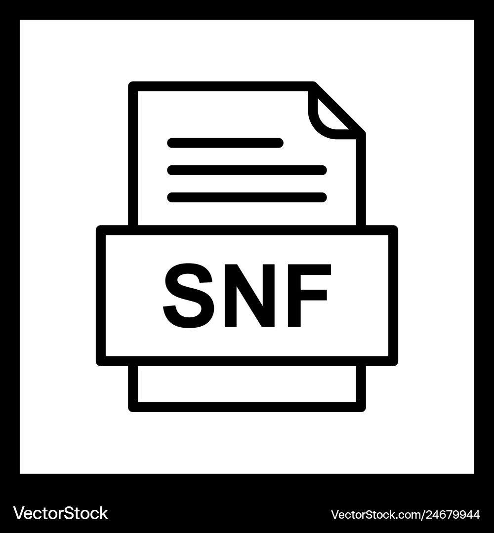 Snf file document icon Royalty Free Vector Image