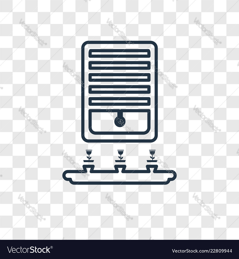 Window concept linear icon isolated vector image Window concept linear icon isolated