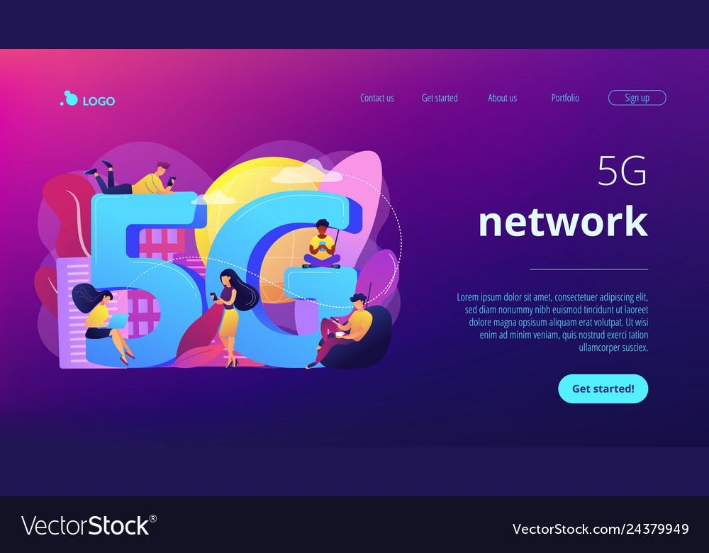 5g network concept landing page