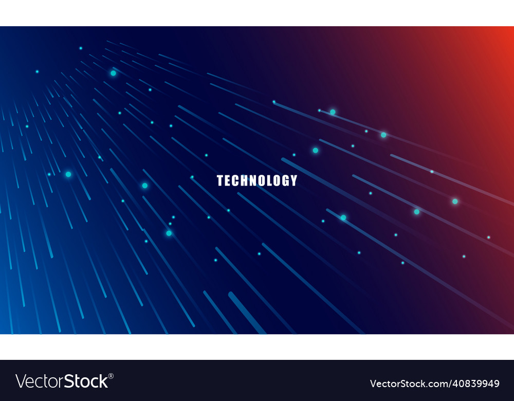 Abstract technology concept particle connection Vector Image Abstract technology concept particle connection