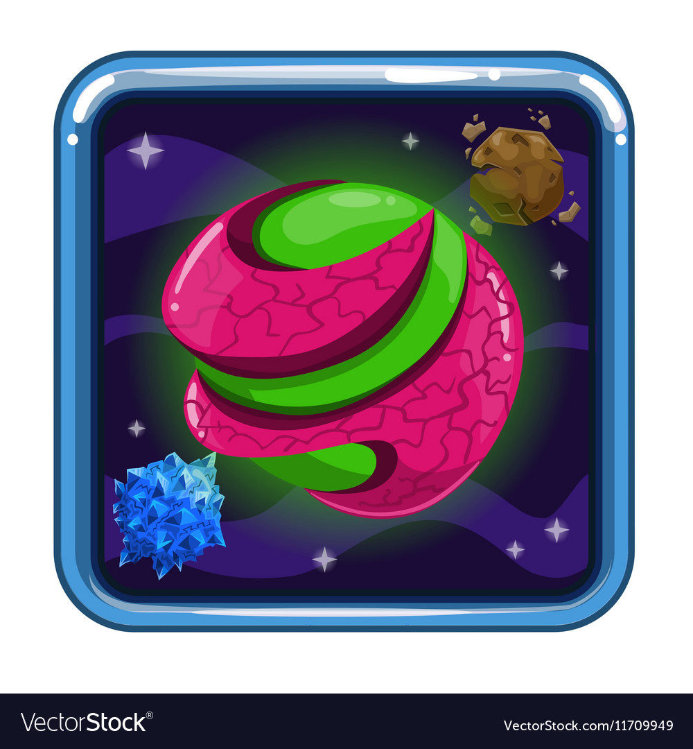 Application icon with planet
