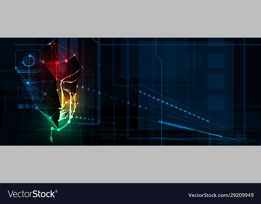 Artificial intelligence technology web vector image Artificial intelligence technology web