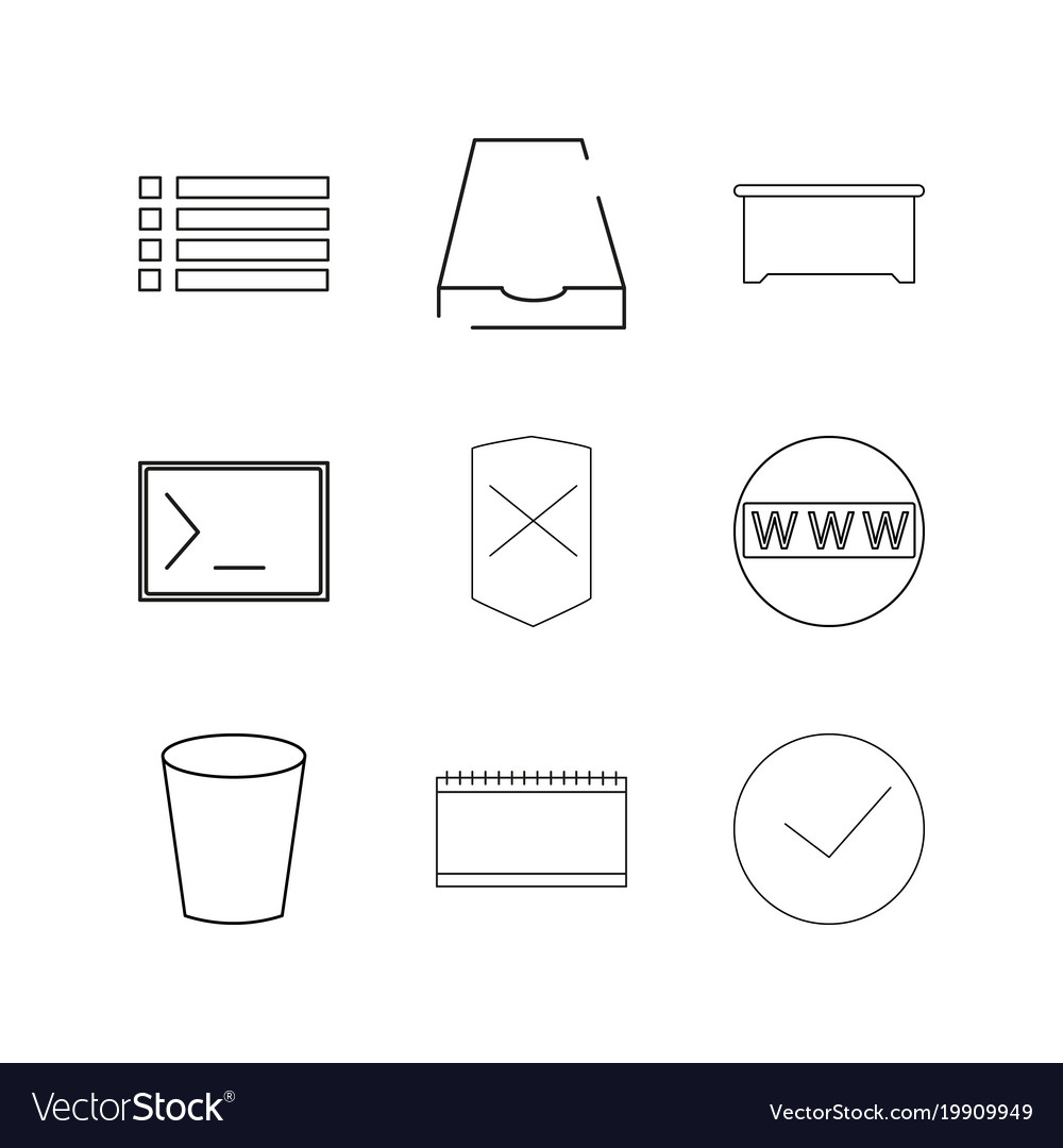 Business linear icon set simple outline icons