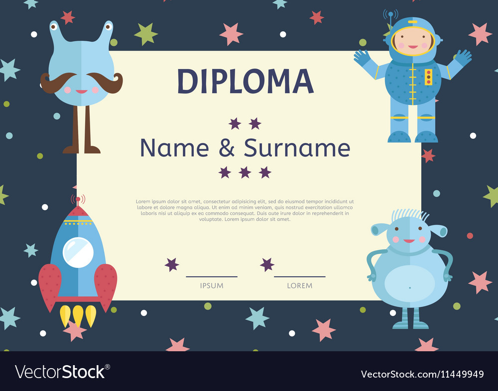 Diploma Cartoon Vorlage