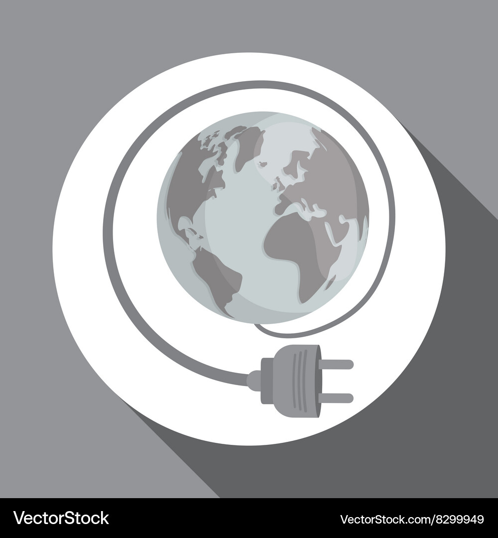 Eco plug design Royalty Free Vector Image - VectorStock