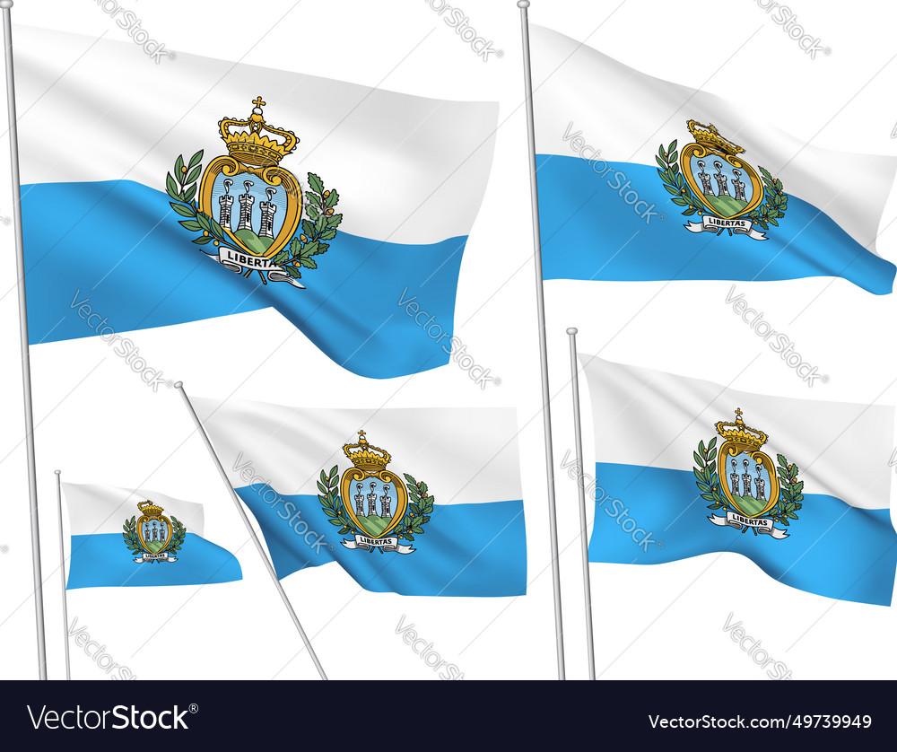 Flags of san marino Royalty Free Vector Image - VectorStock