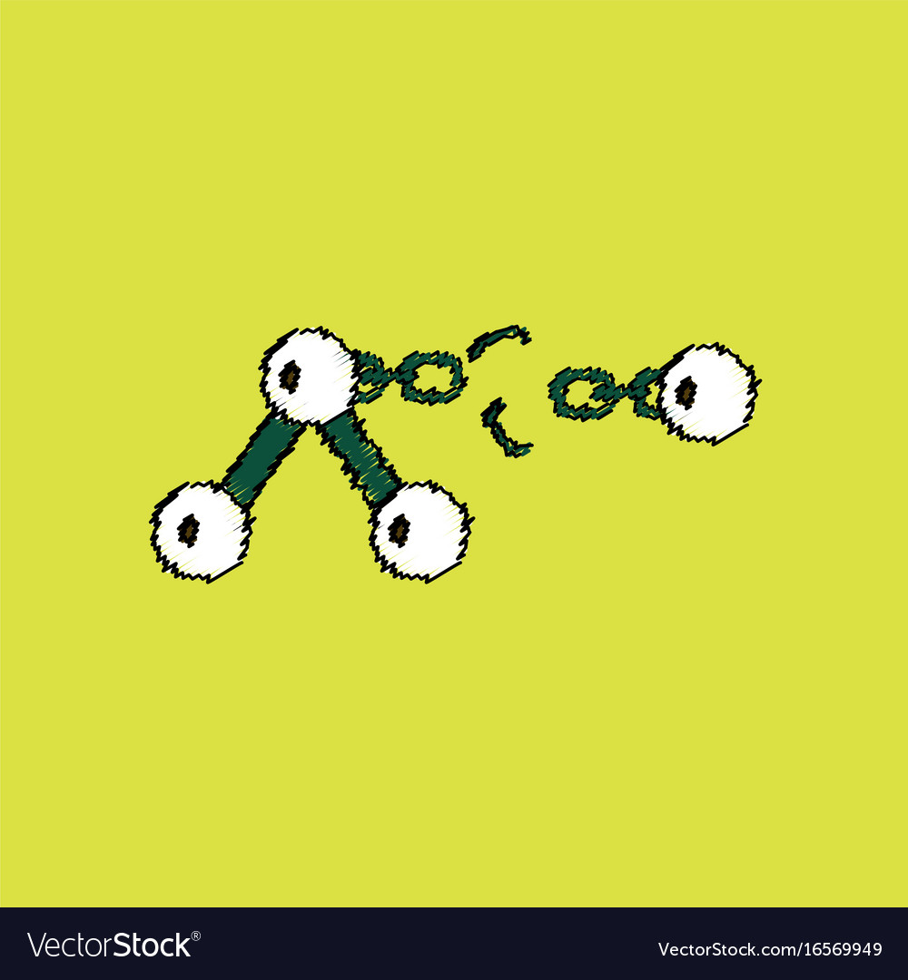 Flat icon design collection atom and broken chain