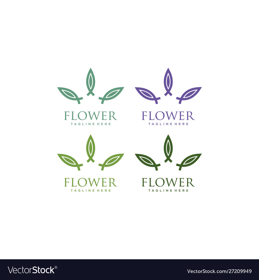 Blume einzigartige einfache abstrakte Logo Design