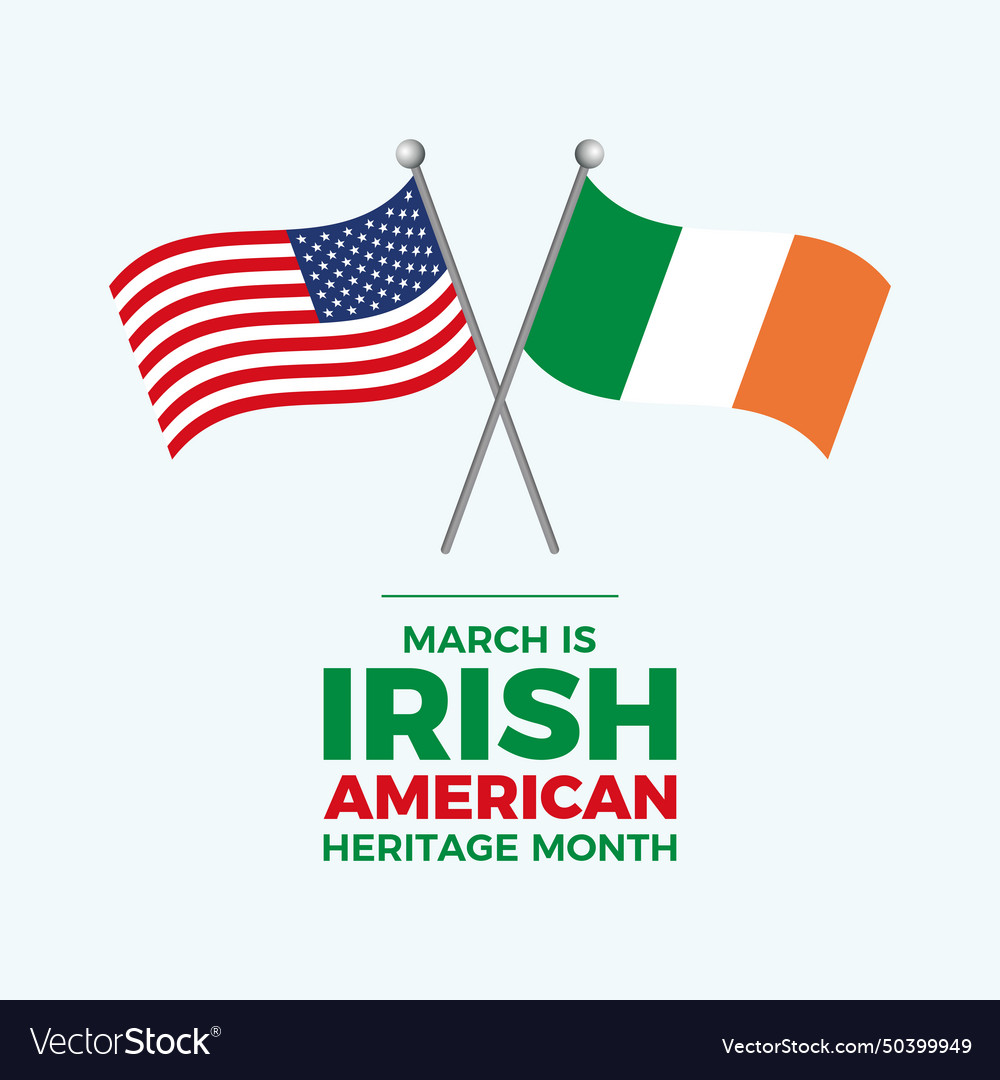 Irish american heritage month poster Royalty Free Vector