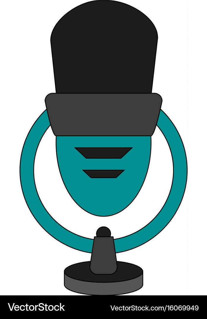 Isolated microphone ico Royalty Free Vector Image