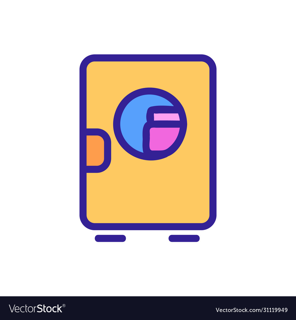 Make-up refrigerator with circular window icon