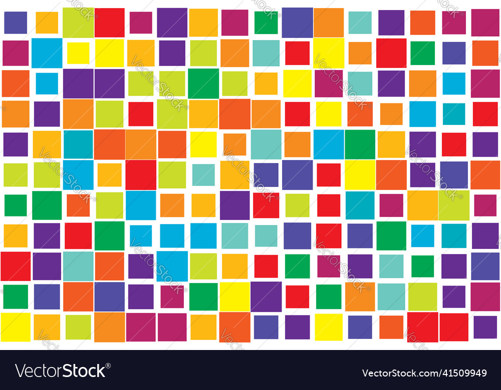 Random mosaic square tiles seamless repeatable