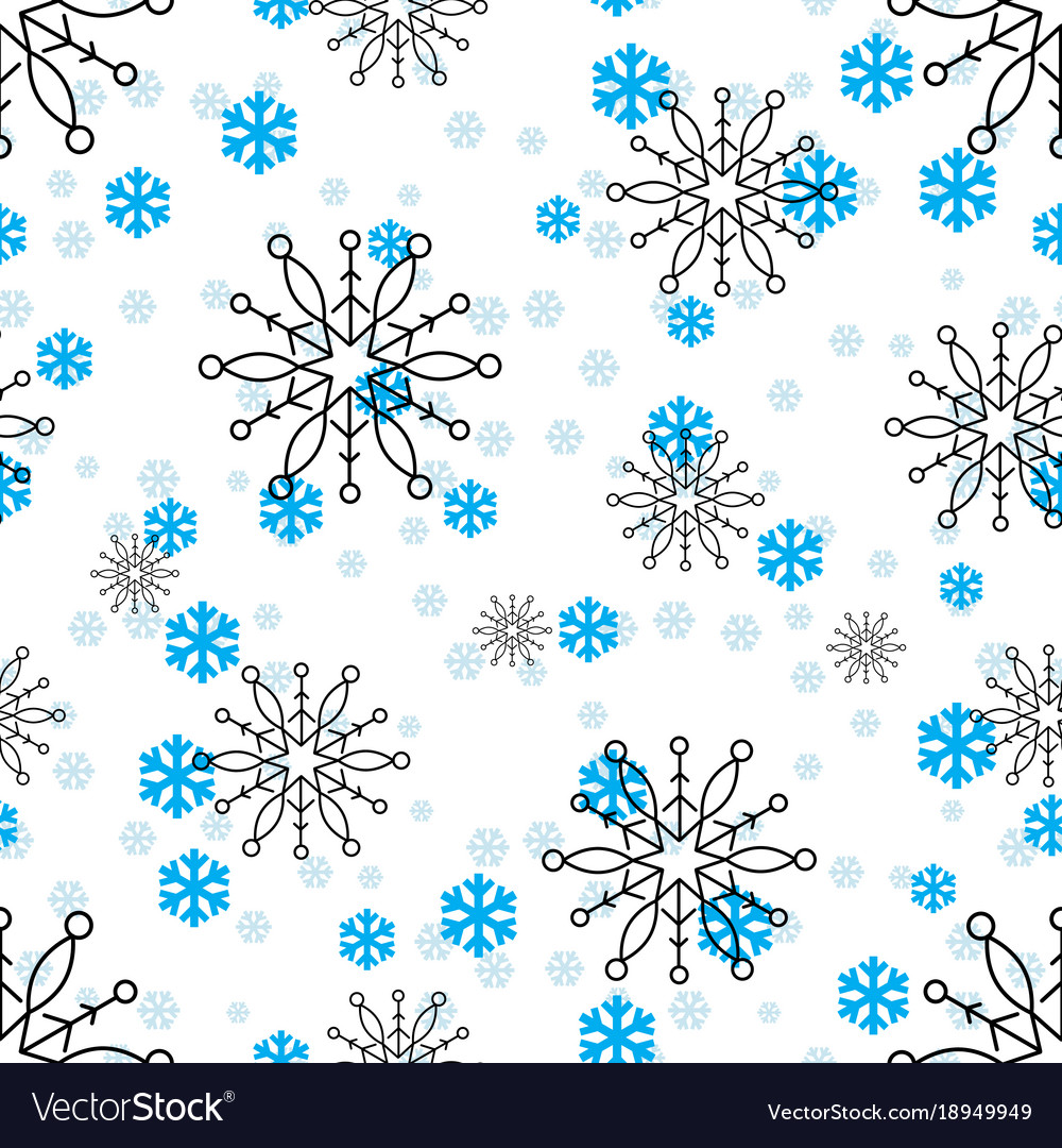 Snowflake seamless pattern