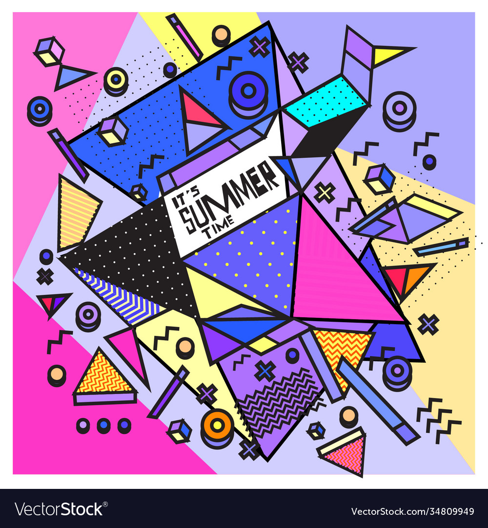 Triangle geometric forms for summer events