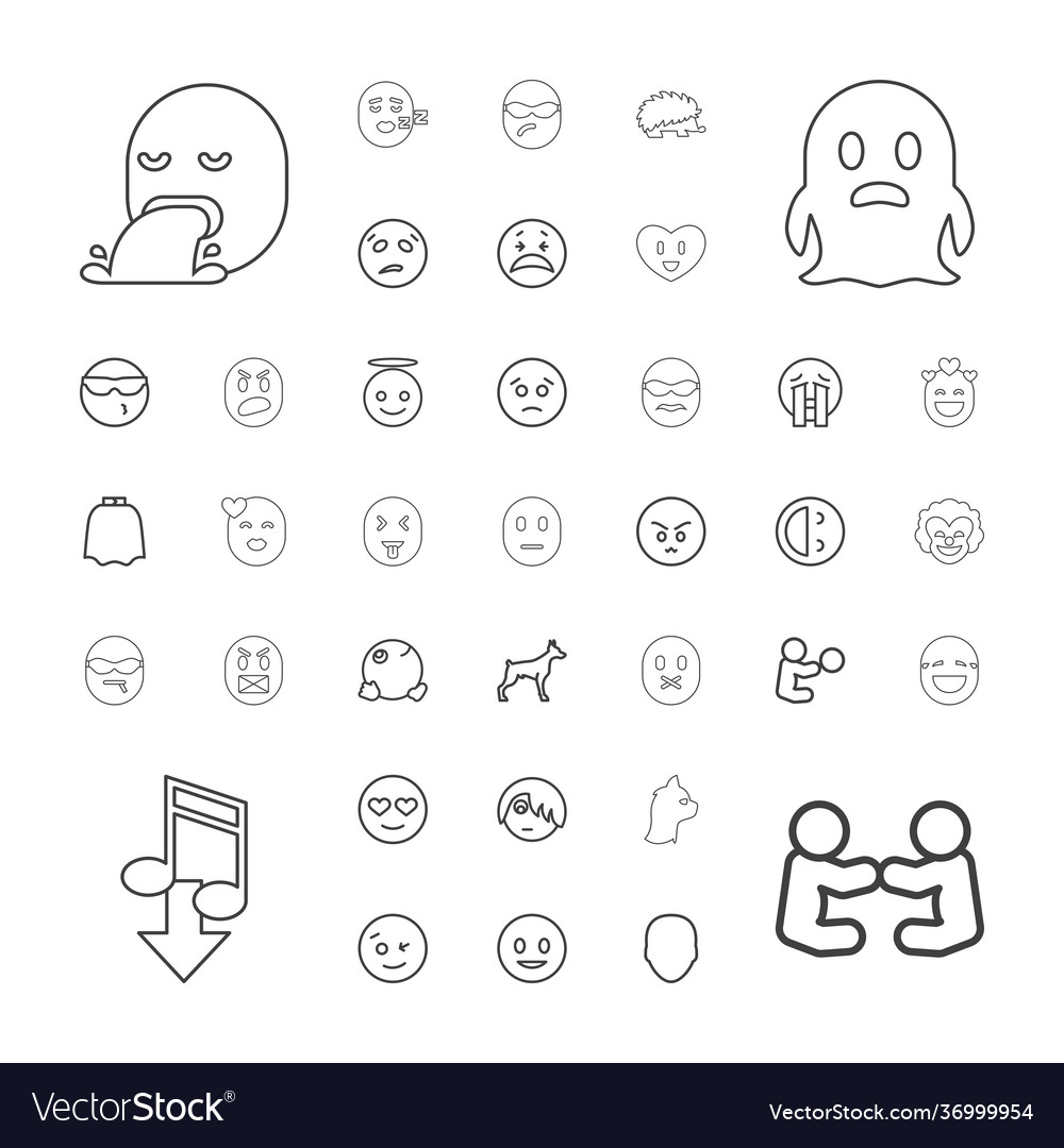 37 character icons Royalty Free Vector Image - VectorStock