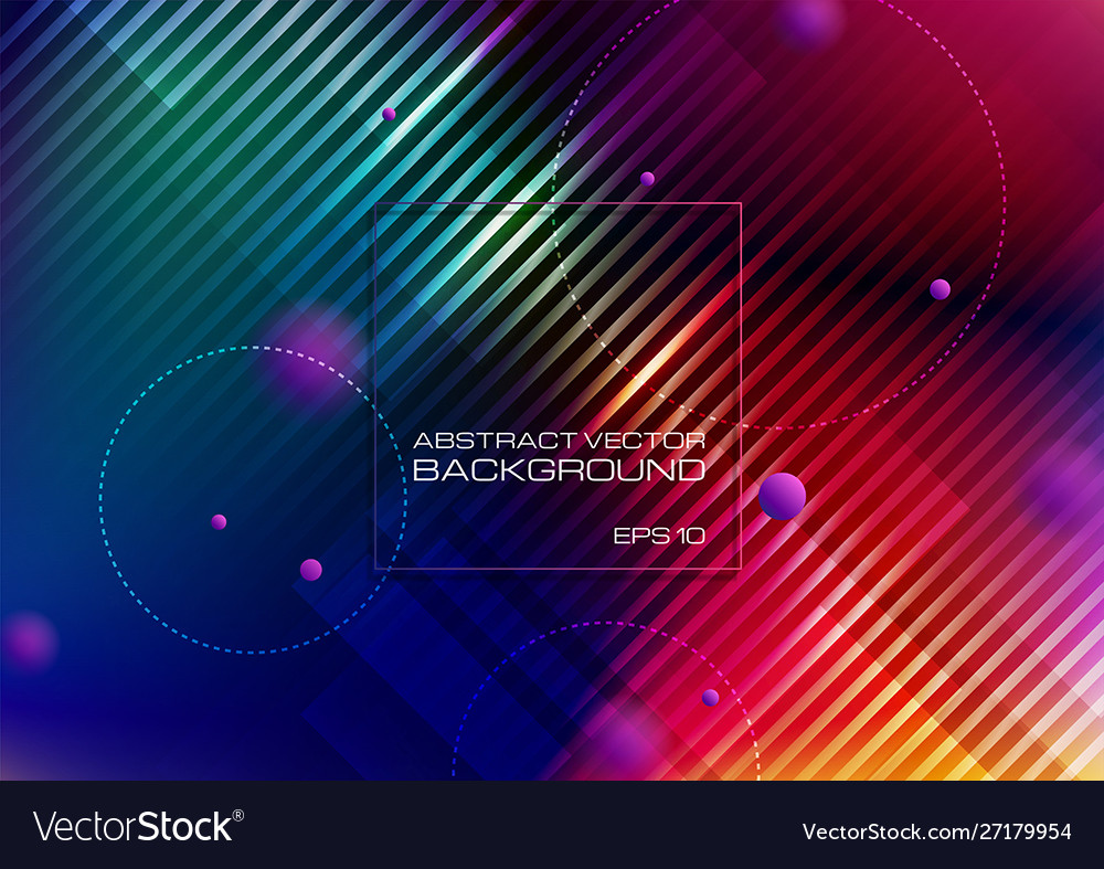 Abstract geometric shapes on colorful background