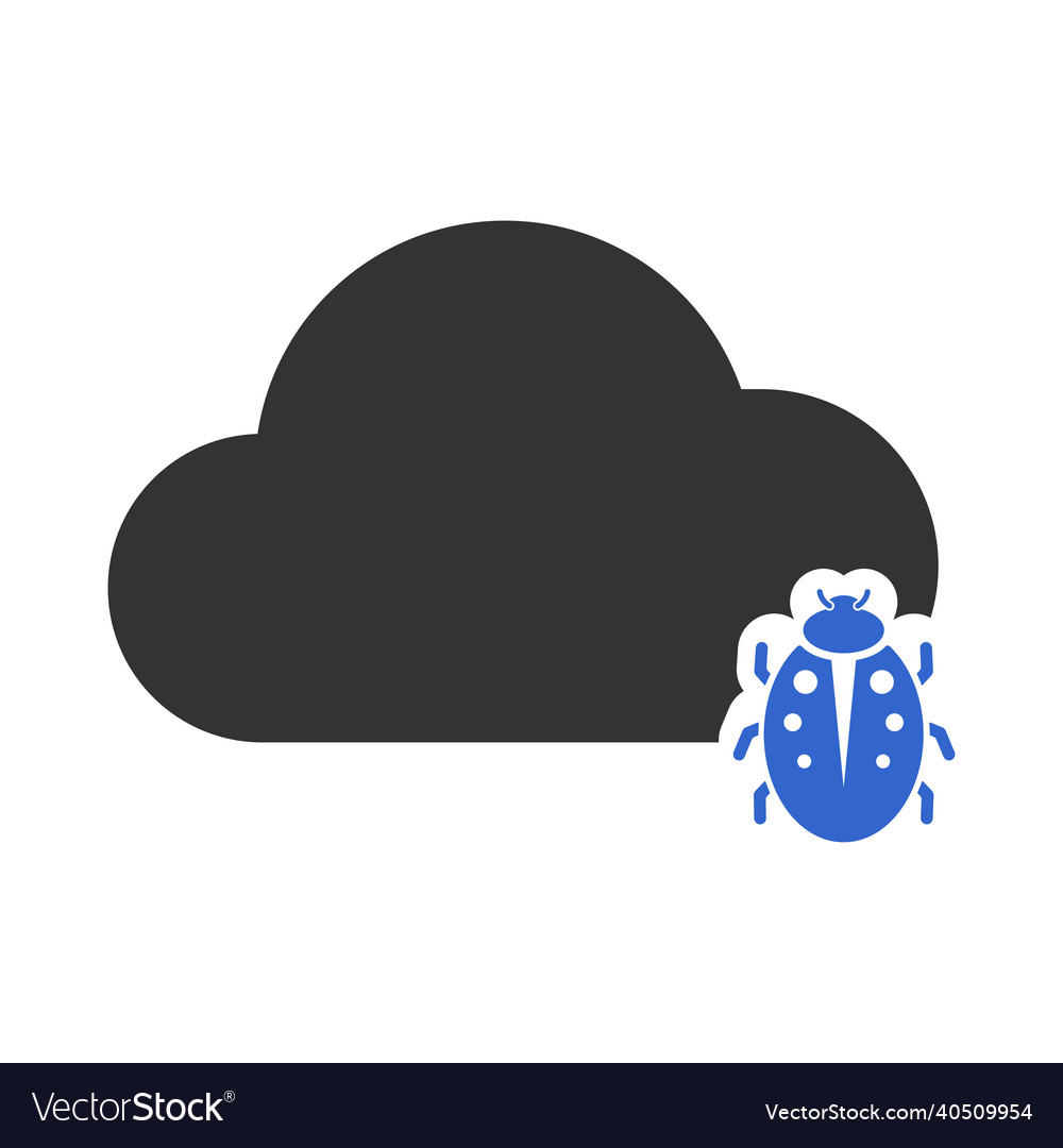 Cloud bug fix icon design Vector Image Cloud bug fix icon design