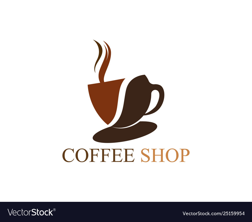 Coffee cup logo template Royalty Free Vector Image