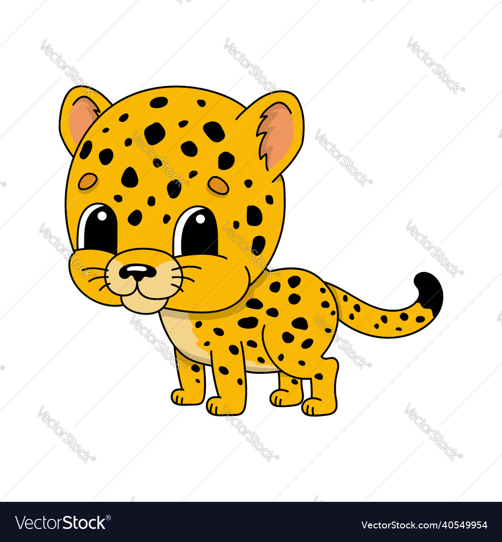 Cute character colorful cartoon style isolated