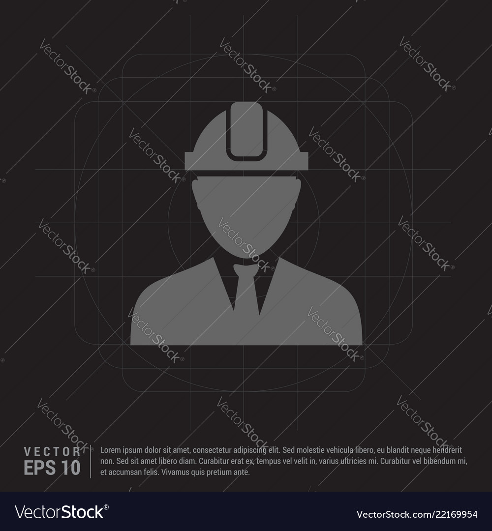 Engineer user icon vector image Engineer user icon