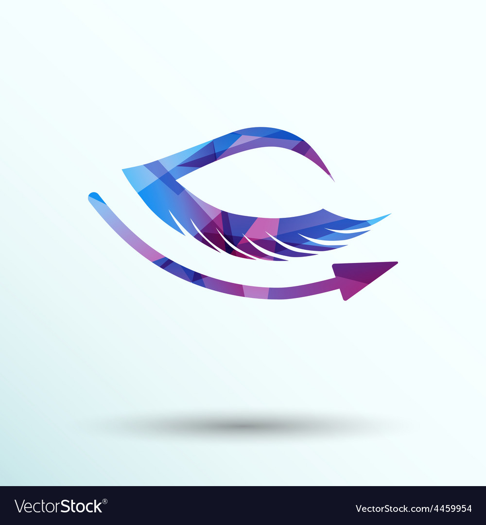 Eye with lashes long eyelashes icon