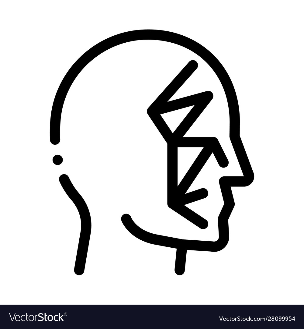 Face scan points point projectors icon vector image Face scan points point projectors icon