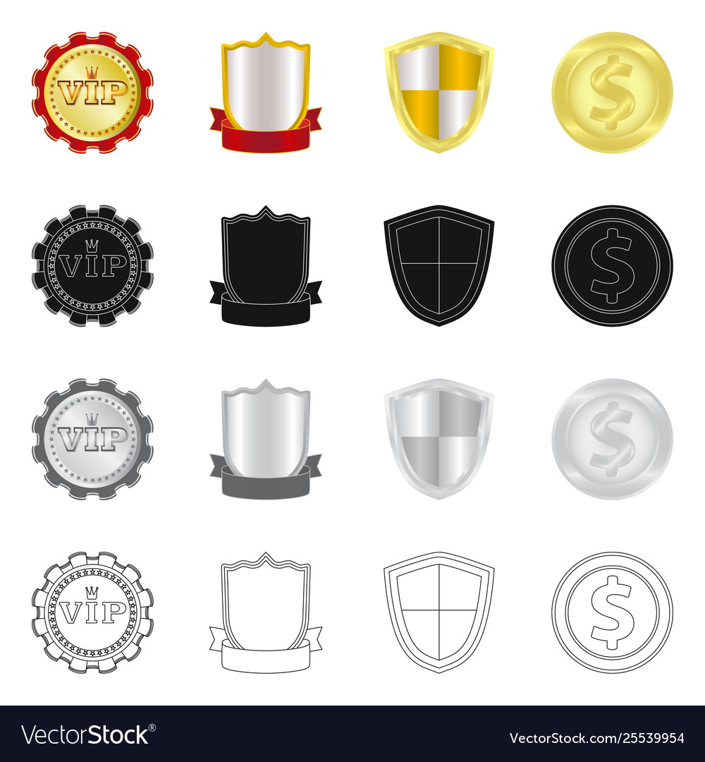 Isolated object emblem and badge sign vector image Isolated object emblem and badge sign