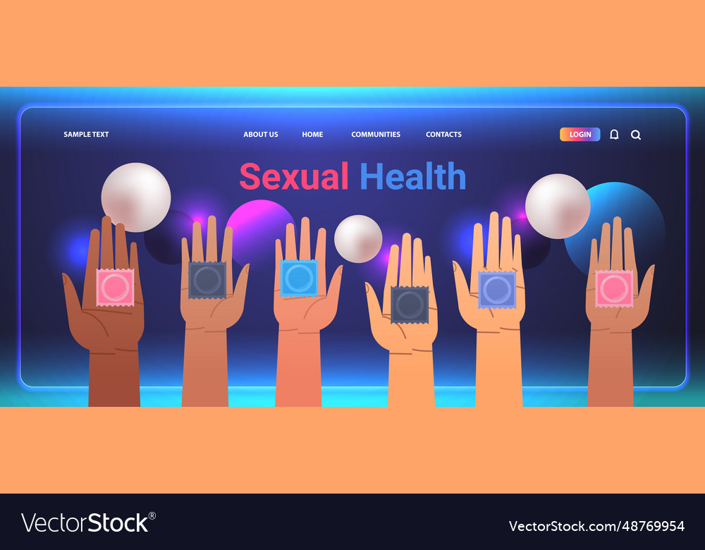 Mix Race Human Hands Holding Condoms Sexual Health 5191