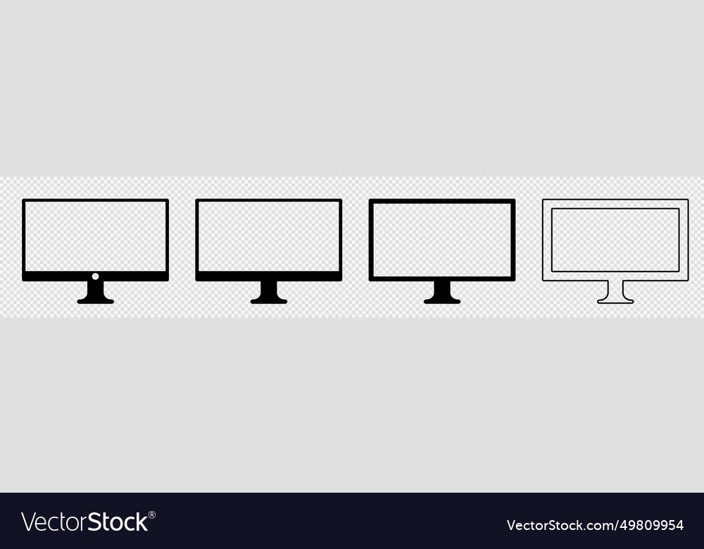 Modern desktop computer monitor icon