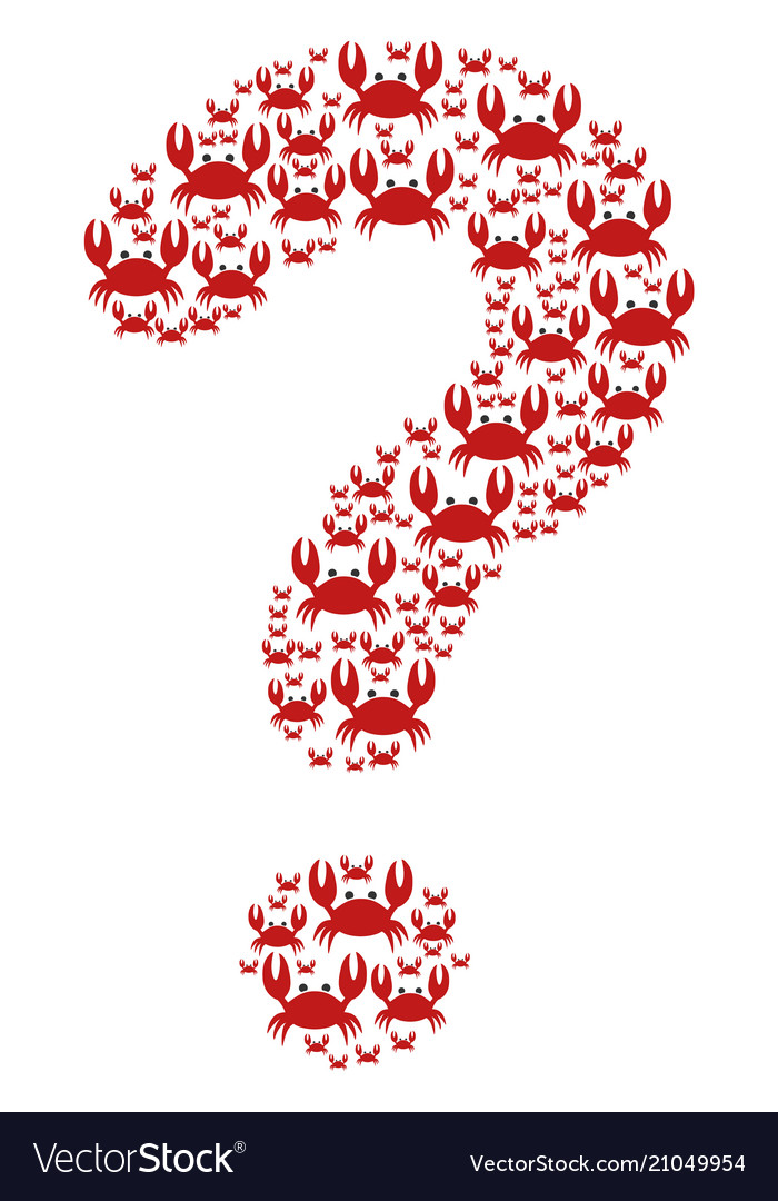 Query composition of crab icons vector image Query composition of crab icons