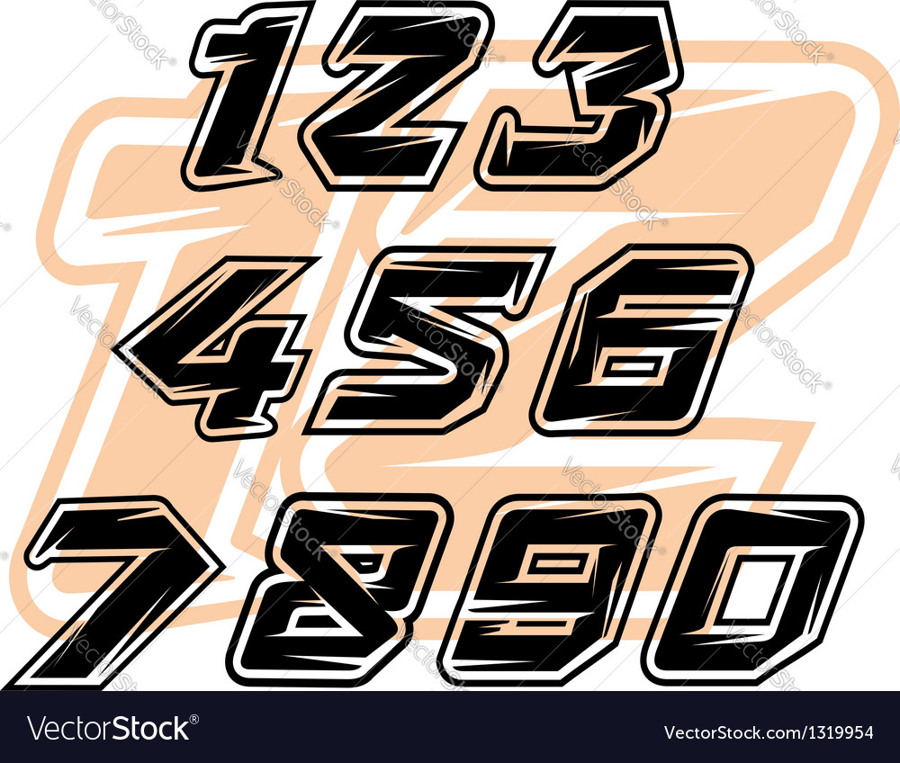 sports number font