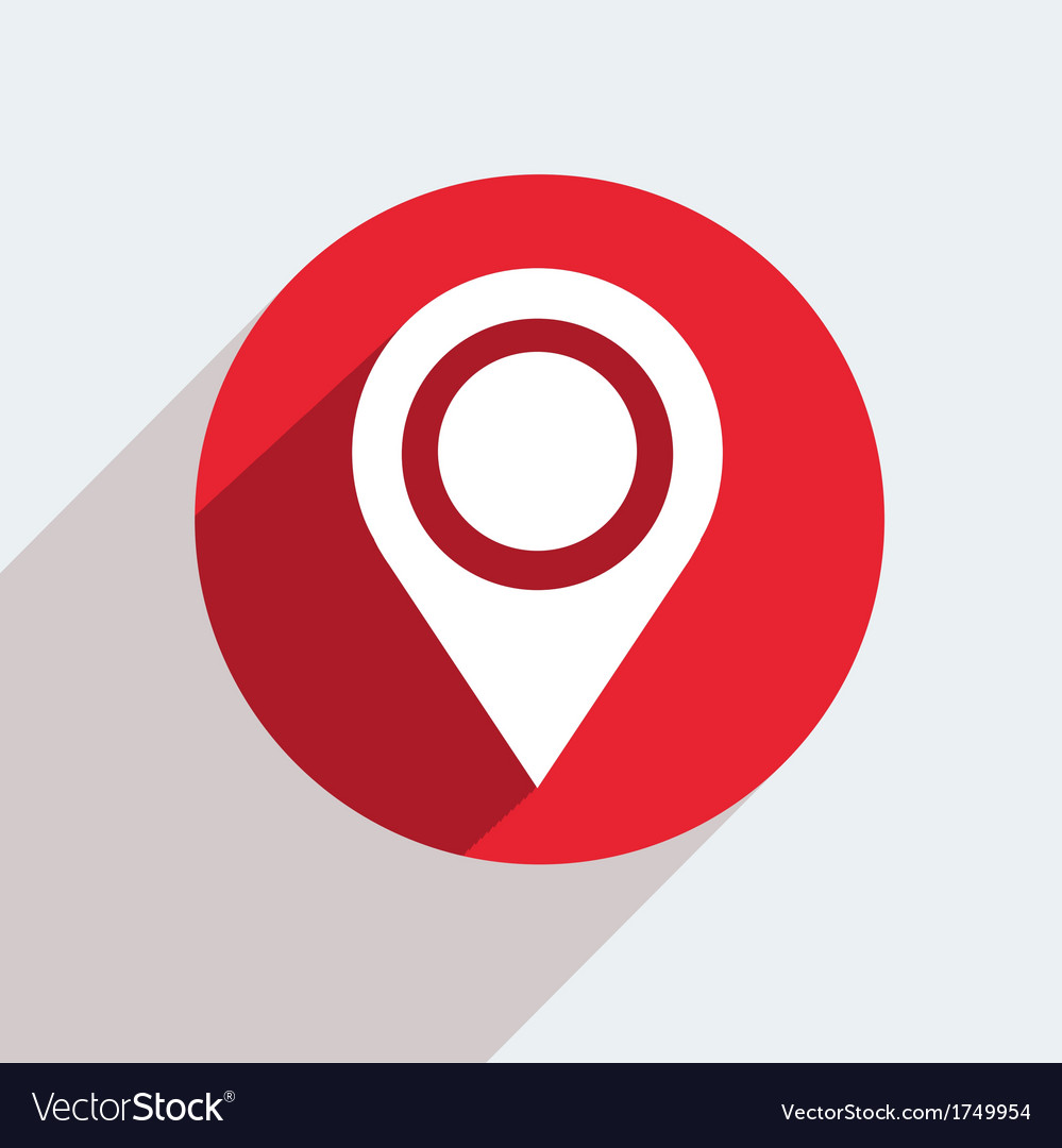 Red Circle Location Marker Icon