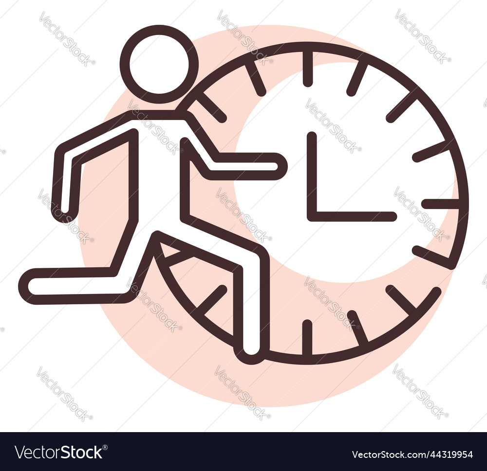 Running out of time on white background